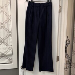 Favorite Daughter The Favorite Pant  Navy Pinstripe Pants Short Size 4